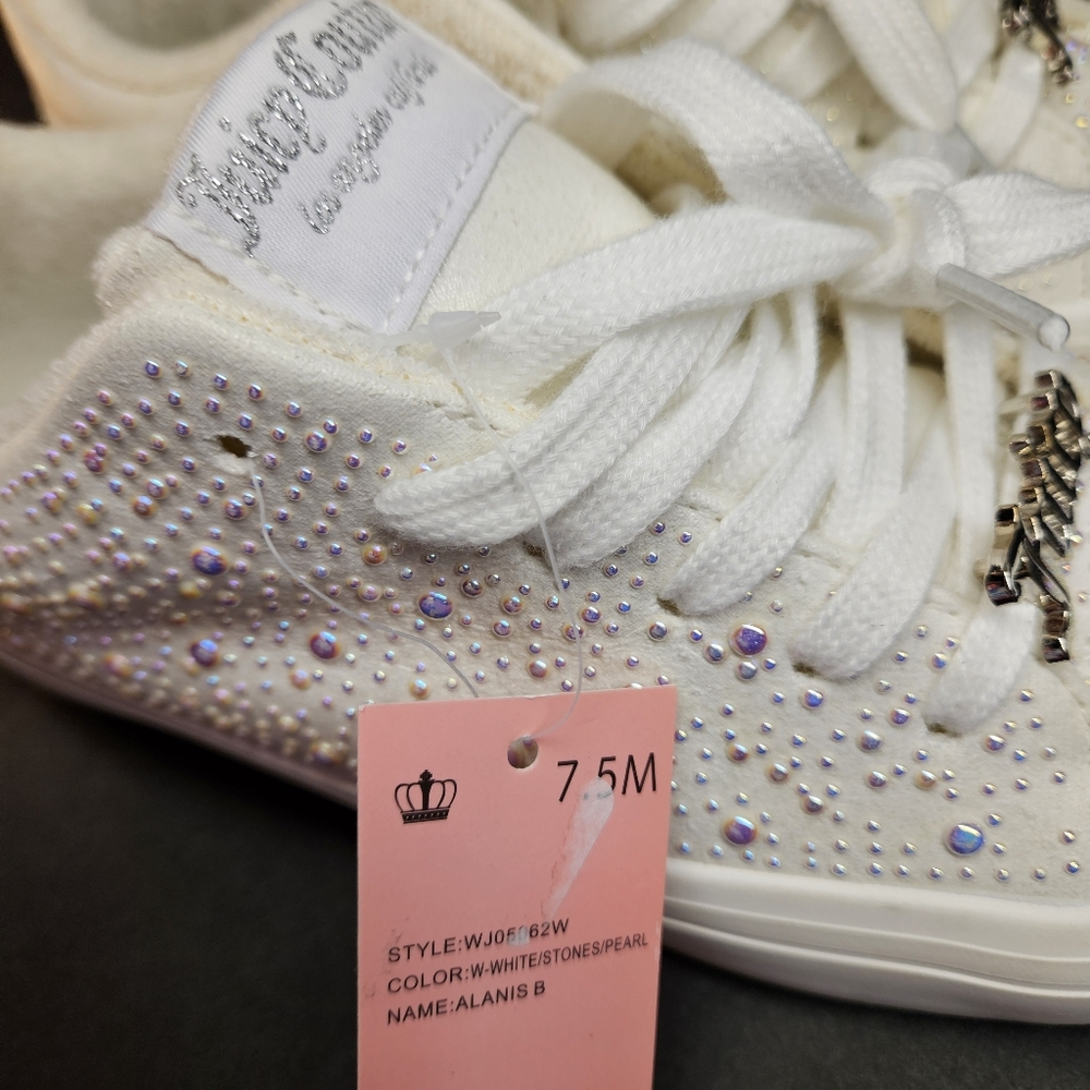 Juicy Couture Alanis Bdazzled Pearl Platform Women’s Sneaker - Picture 7 of 11